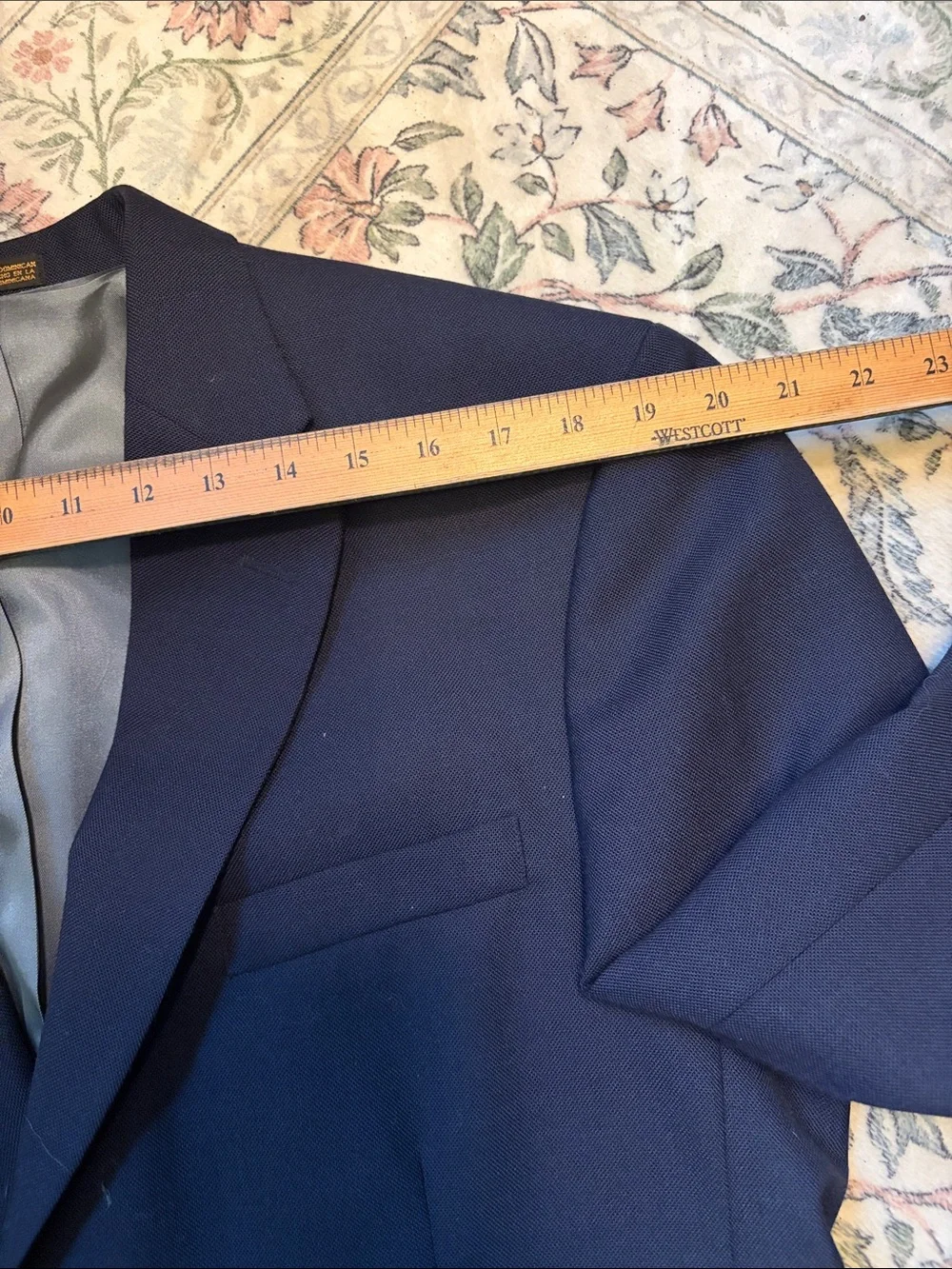 Stafford Navy Sport Coat with Gold Buttons